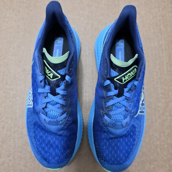 HOKA Men's Size 9D Mach 6 Virtual Blue/Bellwether Blue Running Shoes - Picture 2 of 6